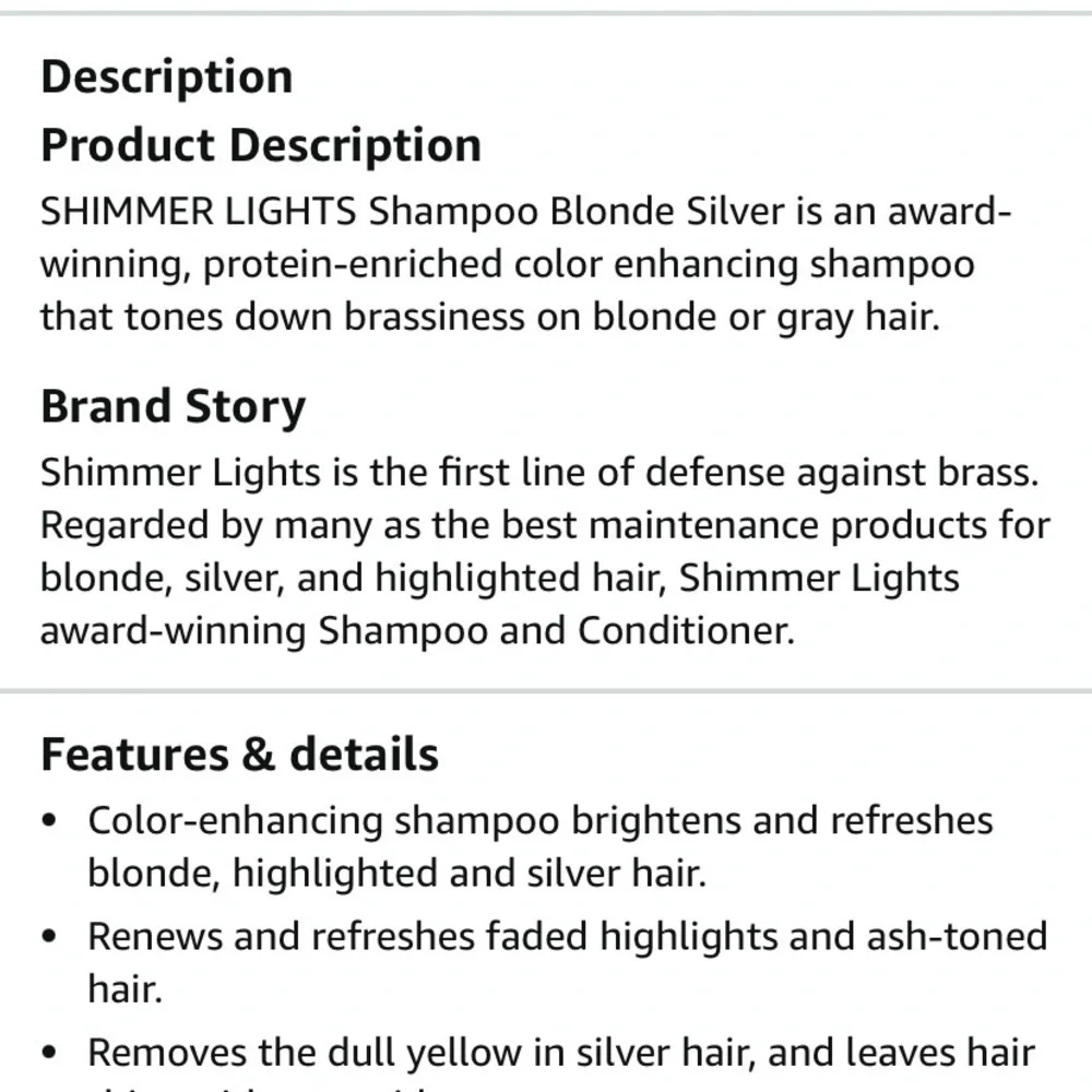 Clairol Professional Shimmer Lights Purple Shampoo Blonde Toning Reduces Brass